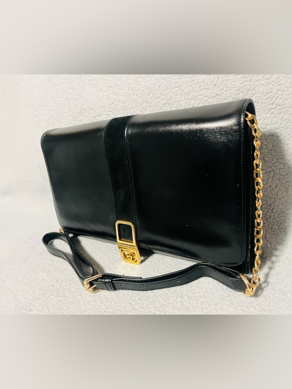 Gucci Vintage Interlocking GG Black Clutch/Crossbody Bag - Picture 6 of 14